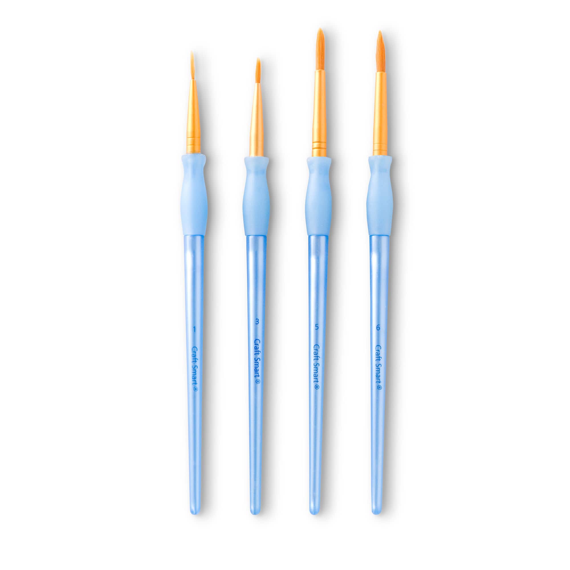 Round Brush Set Golden Taklon by Craft Smart®